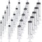 20 Packs Plastic Syringe with Measurement - Suitable for Measuring, Watering, Refilling (1 ml/3 ml/5 ml/10 ml)