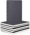 EUSOAR College Ruled Notebooks, 6 Packs 5.5" x 8.3", 120 Pages Grey A5 Spiral Notebook Set