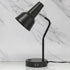 LD1072-BLK 15.2" Simple Designs Sleek Essentials Metal Cone Shade Desk Lamp with Adjustable Shade and Dual USB Ports