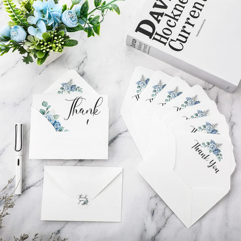 50 Set Fumete Funeral Thank You Cards with Envelopes and Stickers Thank You Sympathy Cards with Meaningful Message