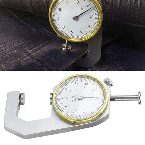 Thickness Gauge Round Thickness Tester Dial Indicator for Portable Measuring Jewelry Leather Board Equipment