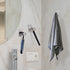 4 Pack Yikla Adhesive Hooks, Razor Holder for Shower, Stick Bathroom Wall Towel Hooks, Stainless Steel Door Hangers
