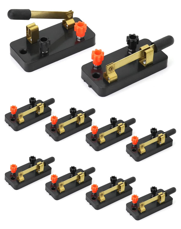 QWORK Educational Single Pole Cutter Switch, 10 Pack for Making and Breaking Electrical Connection Circuit