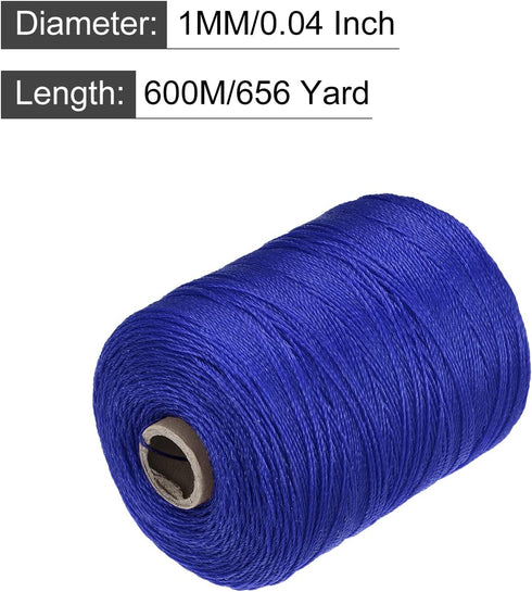 MECCANIXITY Twisted Mason Line Nylon Twine String Cord Blue 600M/656 Yard 1MM Dia for Netting, Landscaping, Home Improvement, DIY Projects, Crafting, Masonry, Gardening by MECCANIXITY