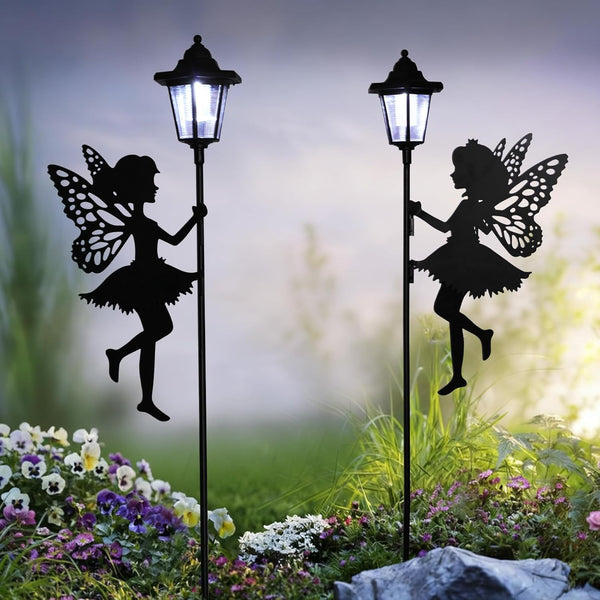 ZKLiLi Fairy Solar Garden Light,Outdoor Garden Fairy Decor Waterproof Large Hanging Lantern