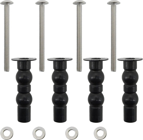Toilet Seat Hinge Screw 2 Pack, Compatible with TOTO Toilet, Rubber Bolt Top Nuts Set for Replacement Kit