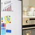 Dry Erase White Board Sheet, 16" x 34", Self-Adhesive for Wall, Fridge, Glass, Magnetic, Includes Markers, Eraser,