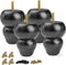 TCHOSUZ 4 inch / 10cm Wooden Furniture Legs, Pack of 4 Classic Black
