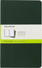 Moleskine Cahier Journal, Soft Cover, Large (5" x 8.25"), Plain/Blank, Myrtle Green, 80 Pages (Set of 3)