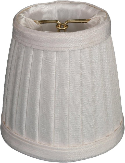 Royal Designs, Inc. Pleated Empire Chandelier Shade CS-110WH, White, 3 x 4.25