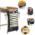 Zerodis Hanging Storage Bag Desk Side Organizer Large Capacity Oxford Fabric Book Holder with Anti Slip Hook Space