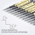 AUHOKY 24Pcs 0.35 mm Black Gel Ink Pens, Extra-Fine Ballpoint Pens for Office & School Stationery