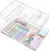 Briwooody 2 Pcs Large Expandable Acrylic Drawer Organizers, Grid Adjustable Drawer, Dividers Organizer