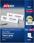 Avery Printable Tent Cards with Sure Feed Technology, 2-1/2" x 8-1/2", Matte White, 100 Blank Place Cards