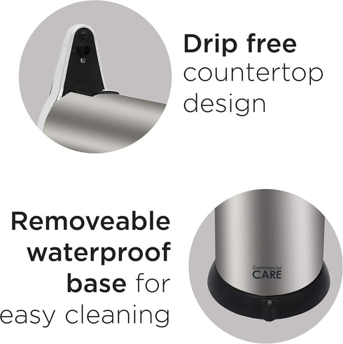 Commercial Care (220 ml 7.5 oz) Touchless Soap, Hand Sanitizer Dispenser Battery Operated Automatic Soap Dispenser