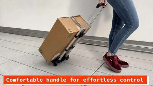 A6 77 Lb 4 Mount Plus Folding Luggage Cart and Dolly | Capacity | Portable Lightweight Luggage Trolley Cart