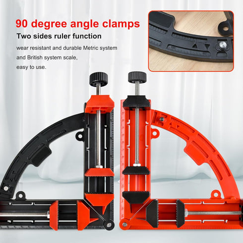 Adjustable Corner Clamp for Woodworking, Multi Angle Right Angle Clamps Set for Cabinets, Framing, and Bookshelves