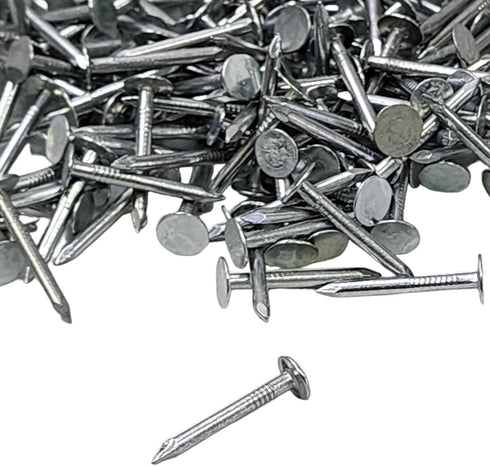 (500 Pack) 1-1/4-Inch Galvanized Roofing Nails - Professional Grade for Fastening Roofing Felt and Insulation