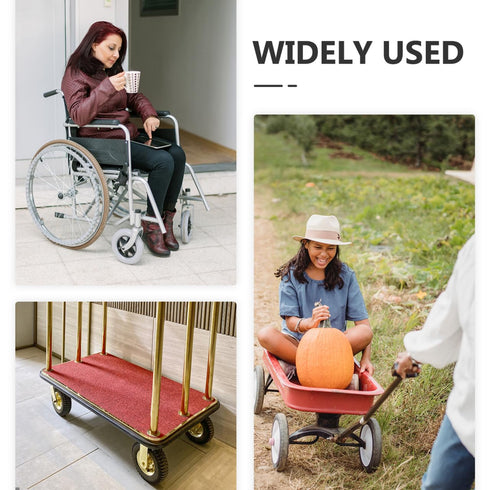 2Pcs 6.69In Replacement Shopping Cart Wheels for Folding Grocery Trolleys Durable Smooth Rolling with Strong Load