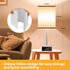 Yostyle Bedside Table Lamp - 4 USB Ports and AC Power Outlets with Alarm Clock Base