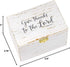 Eccolo Wooden Keepsake Box Gift Set with Prayer Cards, Decorative Prayer Box & 50 Note Cards, Rustic White