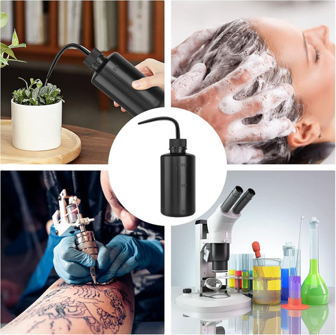 Wash Bottle 2pcs 250ml/8oz Safety Bottles, Economy Plastic Squeeze Cleaning Bottle with Scale Labels