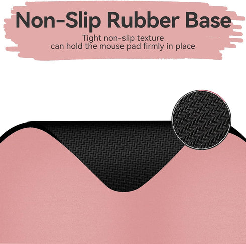 Small Rectangular Mouse Pad, Portable Waterproof Mini Mouse Pad with Non-Slip Glue Base, Dark Pink 5x6 inches