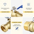 Brass 3/4" Hose Bibb, 3/4" Male NPT x Garden Hose Thread, Lead-Free Compliant, Ideal for Gardens and Patios