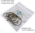 HAO PRO 12 Pack Extra Thick Loose Leaf Binder Rings, 2 Sizes, Bronze Metal Ring, 1" 2" Inside Width for Cards, Documents