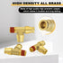 Siptenk 3/8" OD Tube 1/4" Side NPT Brass Tee Union DOT Air Fittings, 3PCS for Truck Trailers
