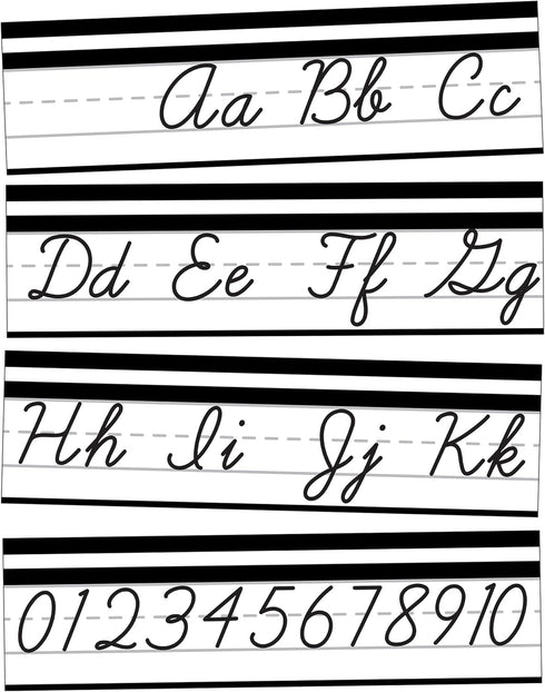 Schoolgirl Style - Simply Stylish | Cursive Mini Bulletin Board Set | Alphabet Line