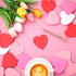 Kosiz 4800 Sheets Valentine's Day Heart Shape Sticky Note 3 x 3 Inch, 4 Colors Red Pink Cute Memo Pads for School Office