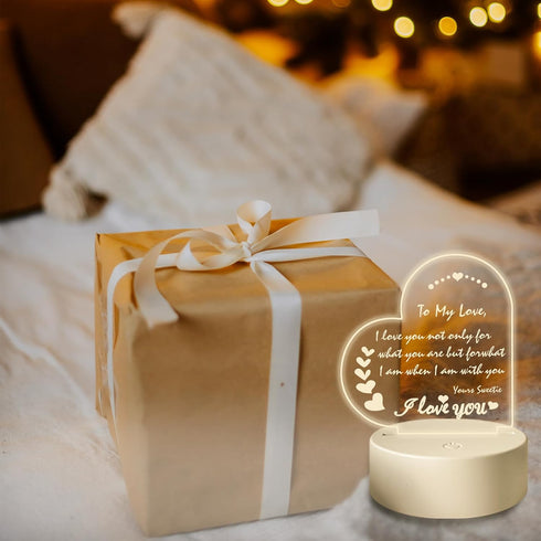 Mydethun Personalized Acrylic Dry Erase Board - Mothers Day Gift with Night Light, 16 Colors, Memo Message Board