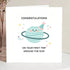 TEEMI 5x5 Inch -Congratulations Card for Babys First Birthday First Trip Around the Sun Space Planet Theme Cute Pastel
