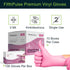 FifthPulse Vinyl Disposable Gloves, White and Pink, 100 Pack - Powder and Latex Free Medical Exam Gloves