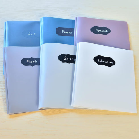 Youngever 12 Pack Heavy Duty Plastic Two Pocket Folders, 3 Prongs, Metal Fastener, in 6 Urban Colors