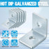 Tandefio 20 Pack 2 Hole L Shaped 90 Degree Angle Connector Bracket for 1/2" Bolt in Strut Channel