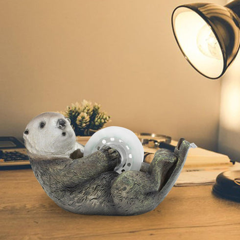Cute Otter Tape Holder, Funny Animal Office Desk Tape Dispenser for Home and Office Accessories