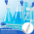 Weewooday Glass Droppers Pipettes, Graduated Lab Dropper with Big Rubber Hats, 16 Pieces, Blue, 10 ml
