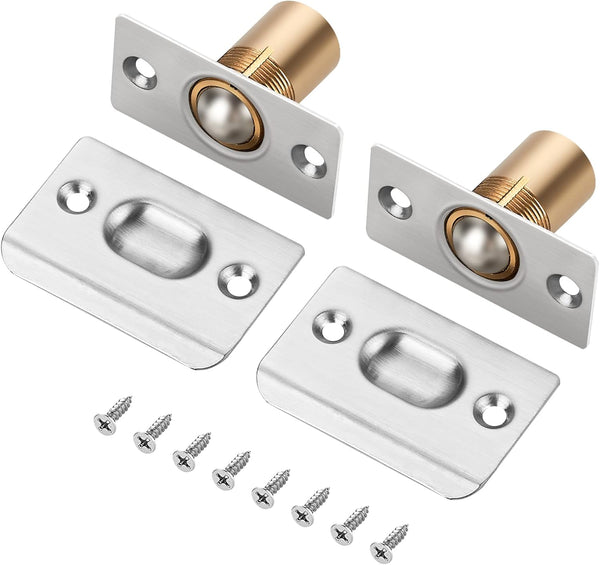 Ravinte Adjustable Ball Door Catch, Closet Ball Bearing Latch, 6 Pack Strong Drive Closing Accessories, Silver