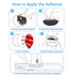 PKYAA 9 Pack Sticky Adhesive Compatible with Socket Base, Double-Sided Replacement Tape for Collapsible Grip & Stand