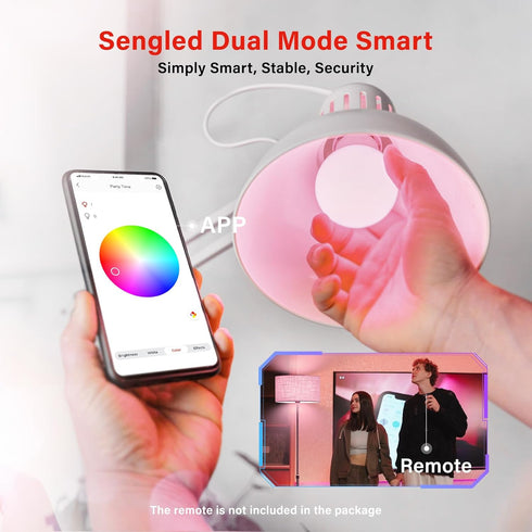 Sengled Bulbs Bulbs, Bulbs 2700K-6500K Dimmable, 60W, (4P Dual Mode Smart Light with Remote & App Control, Color