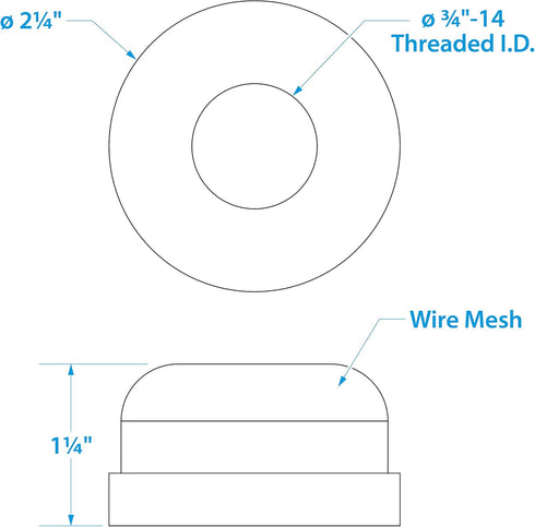 Seachoice 3/4 Inch Stainless Steel Mesh Strainer