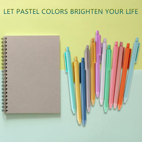 WY WENYUAN 24 Pcs Fine Point Smooth Writing Pens, Personalized Ballpoint Pens for Journaling and Note Taking