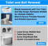 Xinjoduz 4 Set 10mm Stainless Steel Toilet Seat Bolts, Toilet Seat Screws Replacement Kit with Expanding Rubber Nuts