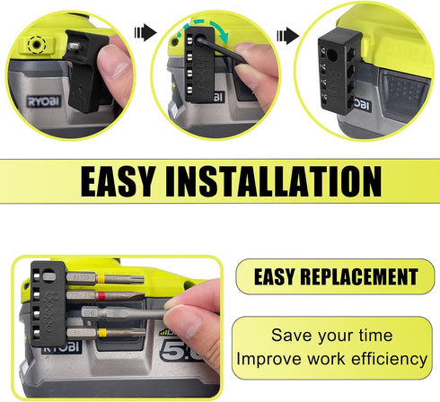 Magnetic 1/4-Inch Hex Bit Holders for Ryobi 18v Drill - Hex Screw Bit Storage on Power Drill, Keep Bits Within Reach