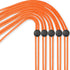 YOUOWO 5 Pack Orange Adjustable Lanyards - Neck Strap for Keys, Pen, Phone, ID Badges, USB Sticks, Whistles