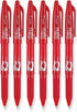 Pilot FriXion Ball 0.7mm Erasable Gel Pens, Fine Point, Red Ink, 6 Pack