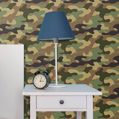 Tenceur 24 Inch x 100ft Bulletin Board Paper Roll, Fade Resistant for Classroom Decor (Camo)