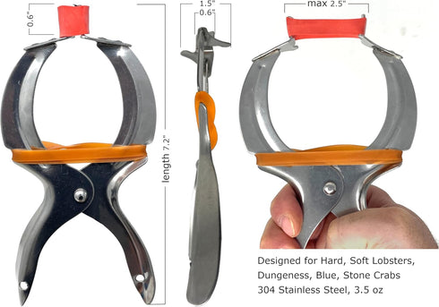 AirFly 1" 0.5" Crab and Lobster Claw Bands - Size x - FDA-Compliant Silicone - Cook Safe, Non-Latex, Non-Toxic - Fits